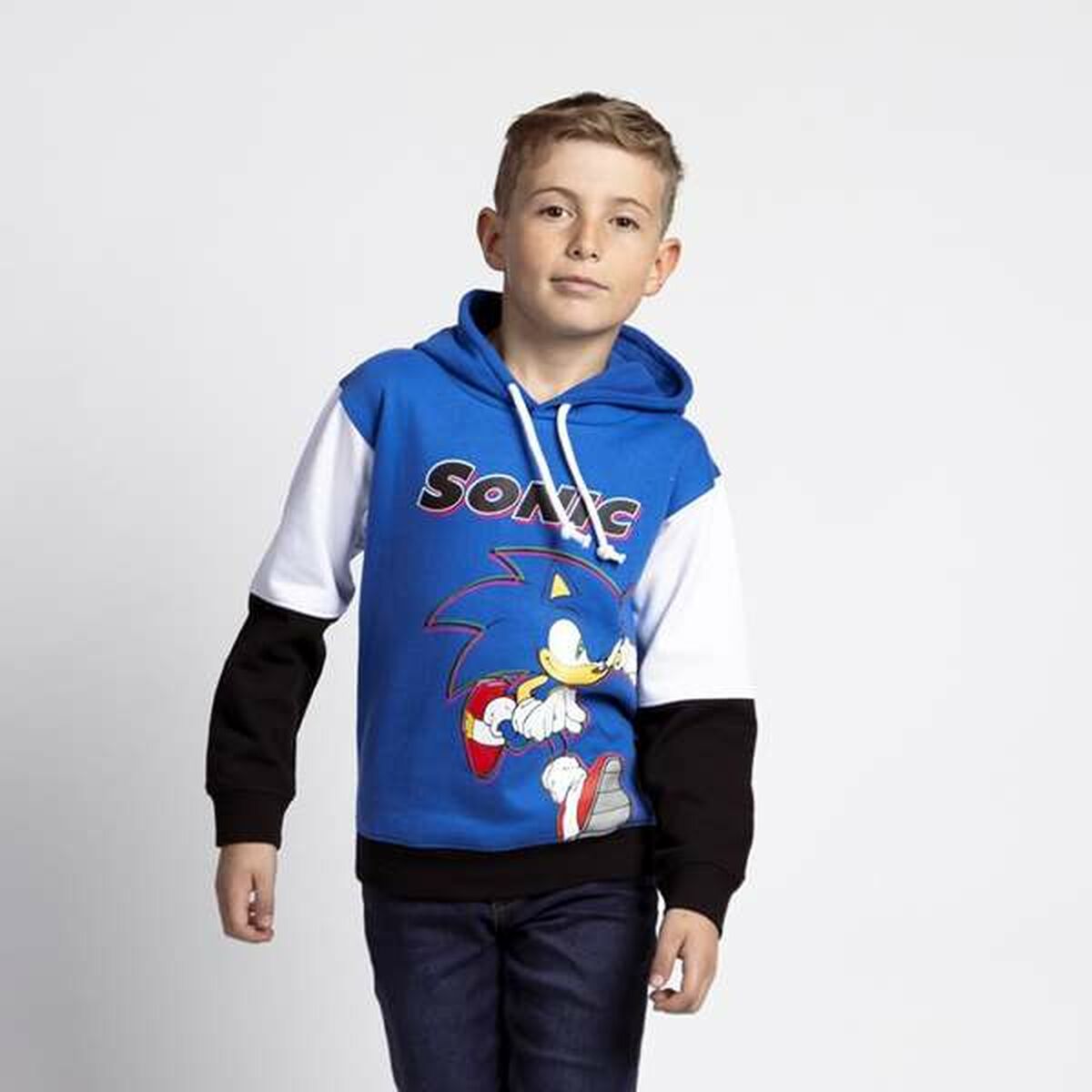 Sweatshirt til Børn Sonic Blå